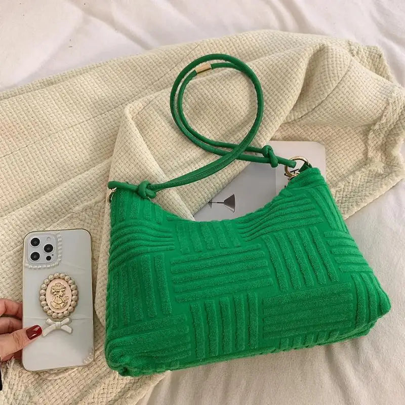 Women's Soft Cotton Messenger Bag Stripe Crossbody Sac