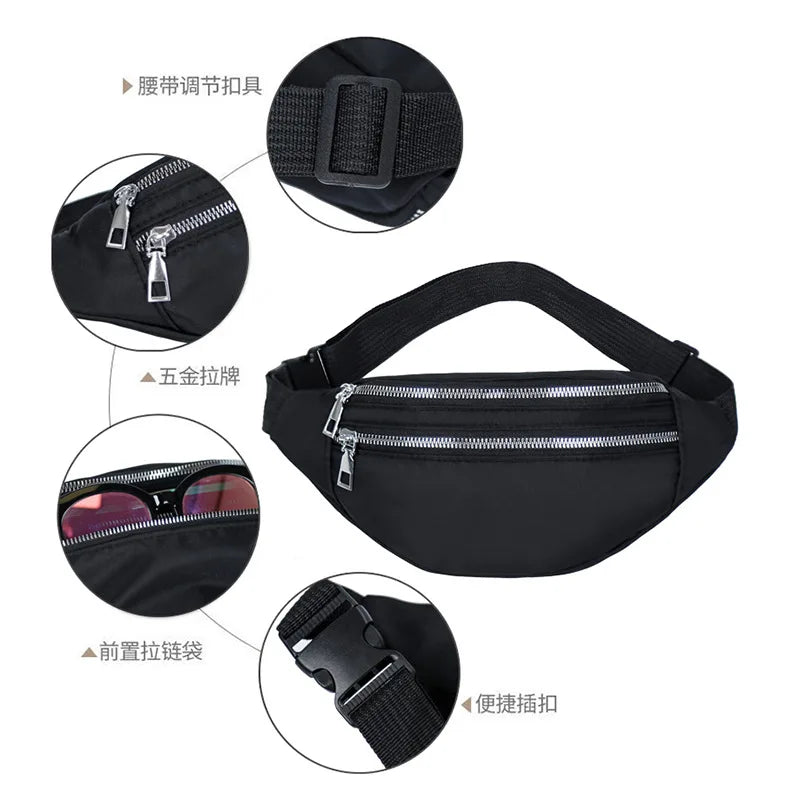 Waterproof Waist Pack Crossbody Chest Bag Sport Purse Pocket