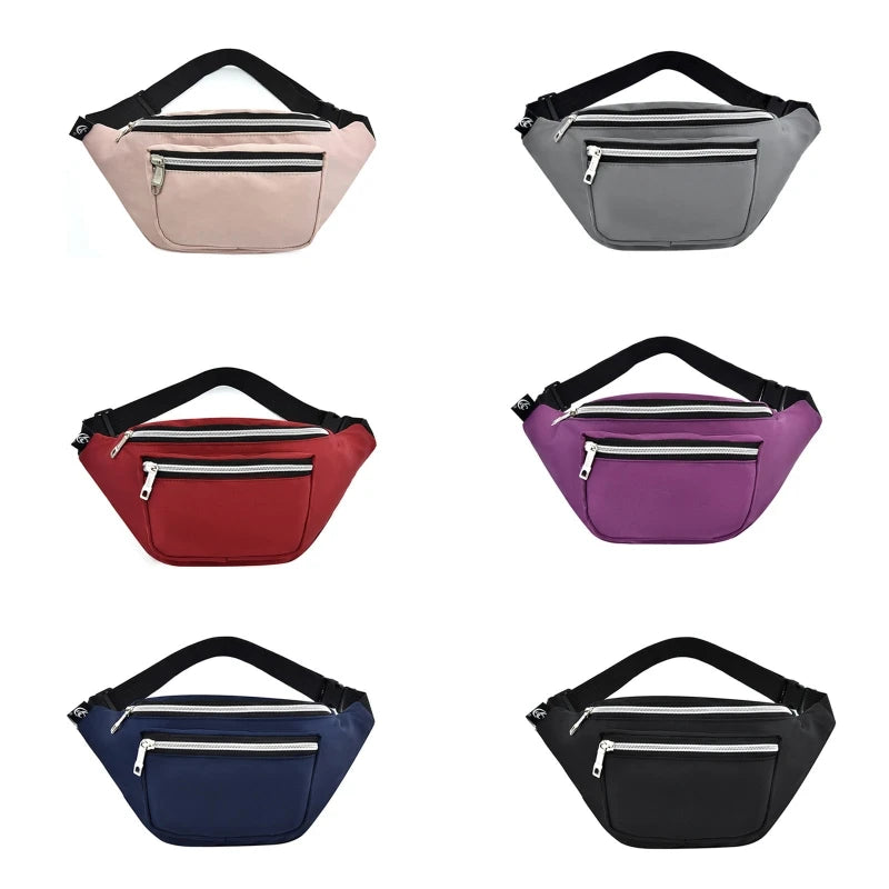 Nylon Fanny Pack Waist Bag Travel Sling Running Bags