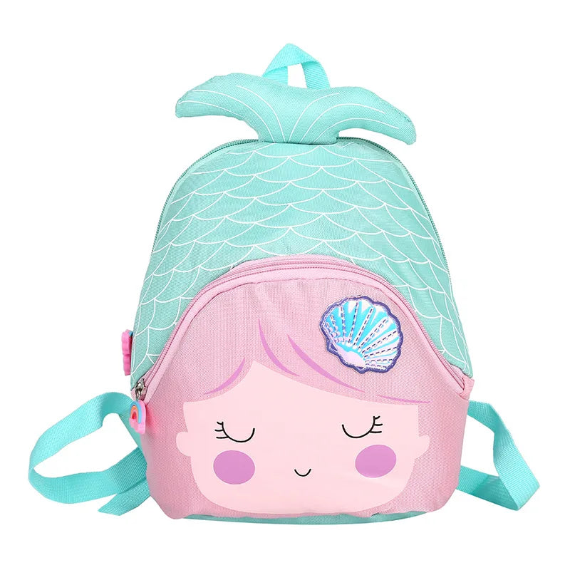 3D Mermaid School Bags For Girls Kids Backpack Cartoon Travel Bags