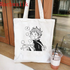 Anime Haikyuu Eco Canvas Shoulder Bag Large-capacity