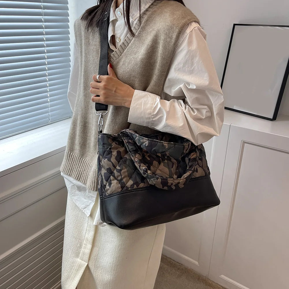 Quilted Shoulder Crossbody Bag Large Tote Ladies Travel Handbags