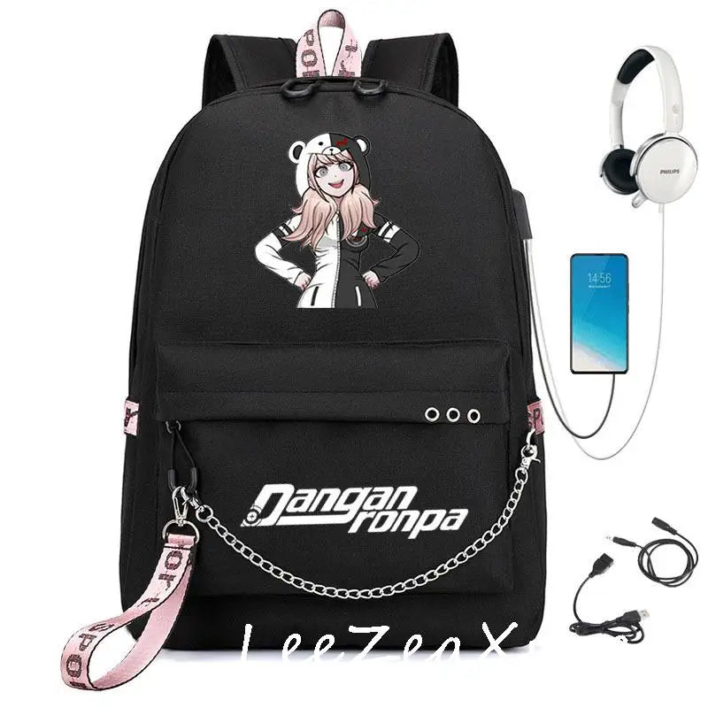 Anime Danganronpa monokuma Backpack - Kids Boys Girls School Bag