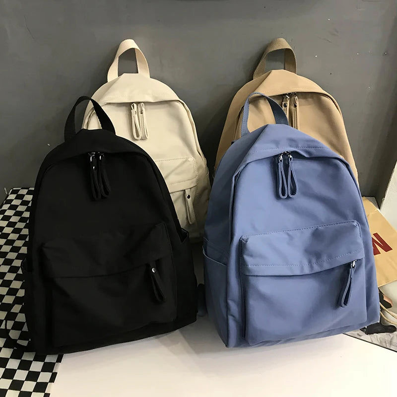 Canvas Anti-theft Backpack for Teen Girls School Shoulder Bag
