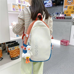 Anti-Theft Nylon Women Backpack for Teenager Girls