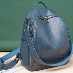 Women's PU Schoolbag Backpack Shoulder Bag Rucksack