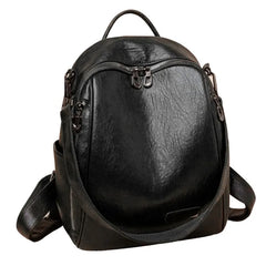 Women's PU Schoolbag Backpack Shoulder Bag Rucksack