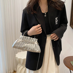 Women Evening Handbag Clip Buckle Shoulder Bag Chain Sac A Main Femme