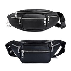 Stone Pattern PU Leather Chain Waist Bag Bananka Bag