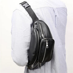 Stone Pattern PU Leather Chain Waist Bag Bananka Bag