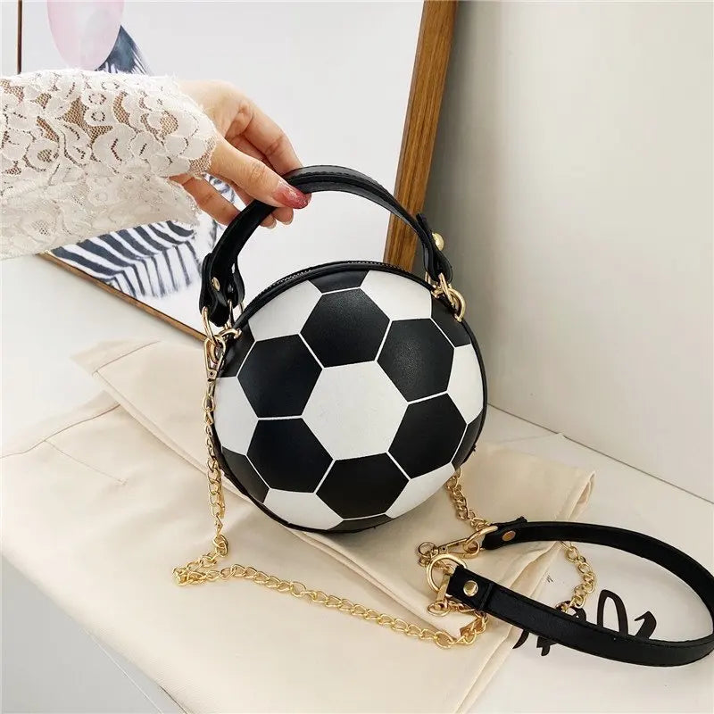 Crossbody Bag Basketball Football Shaped Acrylic Chains Hand Bag