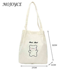 Vintage Bear Pattern Shoulder Bag Large Capacity Underarm Bag