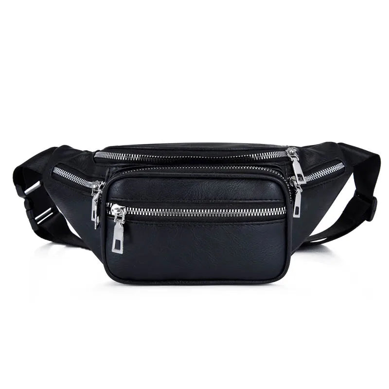 Women's PU Chest Bag Waterproof Crossbody Pouch