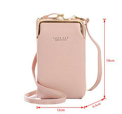 Leather Mini Phone Bag Women Shoulder Clutch Wallet