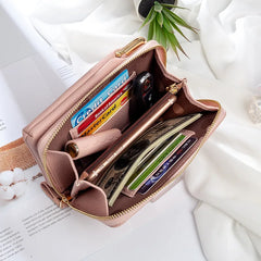 Leather Mini Phone Bag Women Shoulder Clutch Wallet