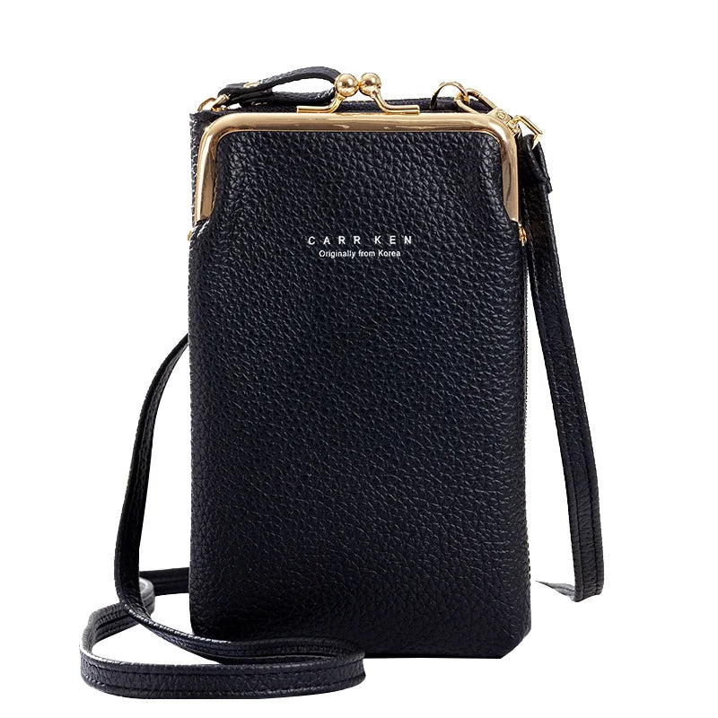 Leather Mini Phone Bag Women Shoulder Clutch Wallet