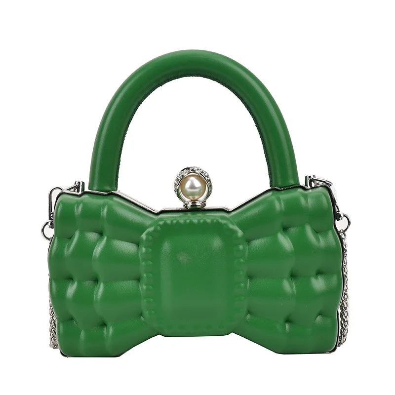 Bow-knot Hobo Bag Leather Mini Crossbody Handbag