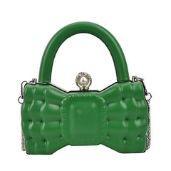 Bow-knot Hobo Bag Leather Mini Crossbody Handbag
