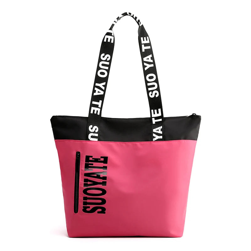 Women's Waterproof Nylon Shoulder Bag Large Capacity Tote