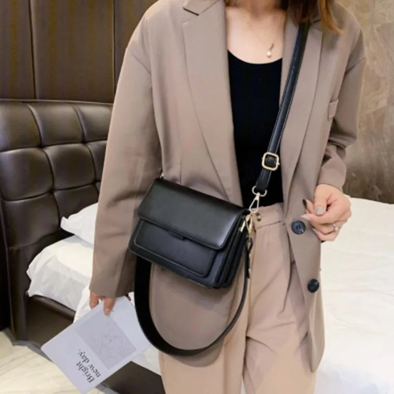 Women's Lightweight Crossbody Messenger Bag PU Leather Small