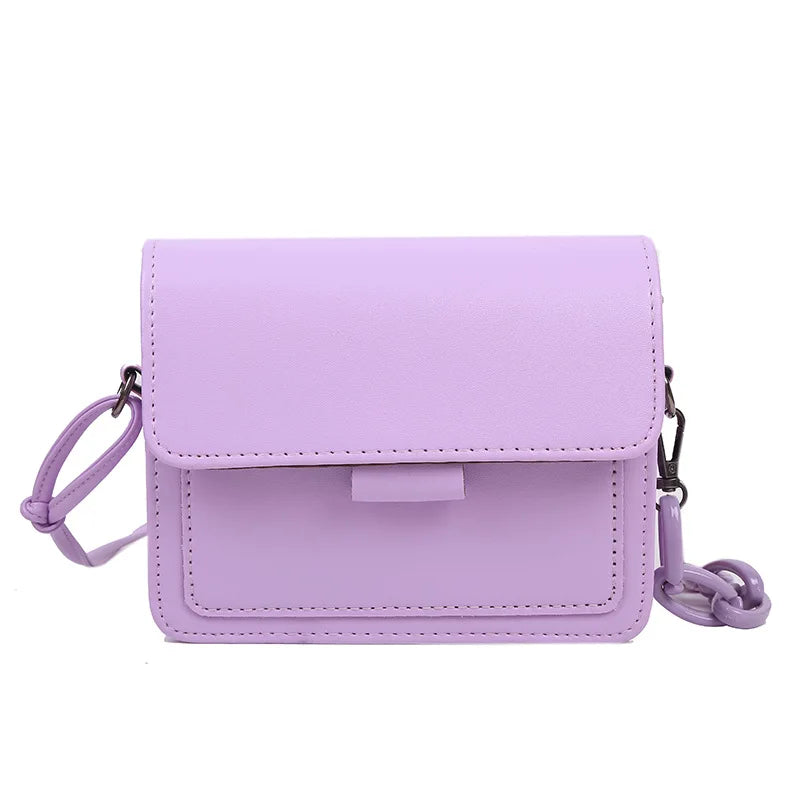 Small Crossbody Bag PU Leather Lightweight Messenger