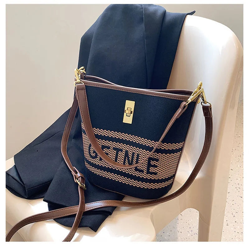 Nylon Bucket Bag Crossbody Waterproof Shoulder Casual Purse
