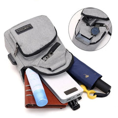 Canvas Chest Pack Crossbody Messenger Bag Fanny Pack Waist Chest B