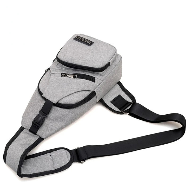 Canvas Chest Pack Crossbody Messenger Bag Fanny Pack Waist Chest B