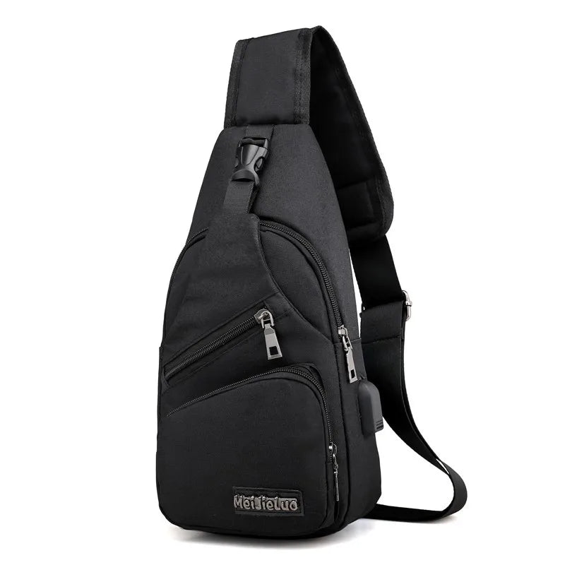 Canvas Chest Pack Crossbody Shoulder Bag Fanny Pack Mini Waist Chest Bag