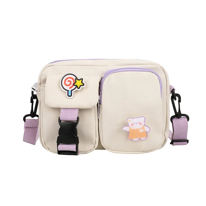 Canvas Crossbody Bag Small Shoulder Messenger Handbag Purse Flap