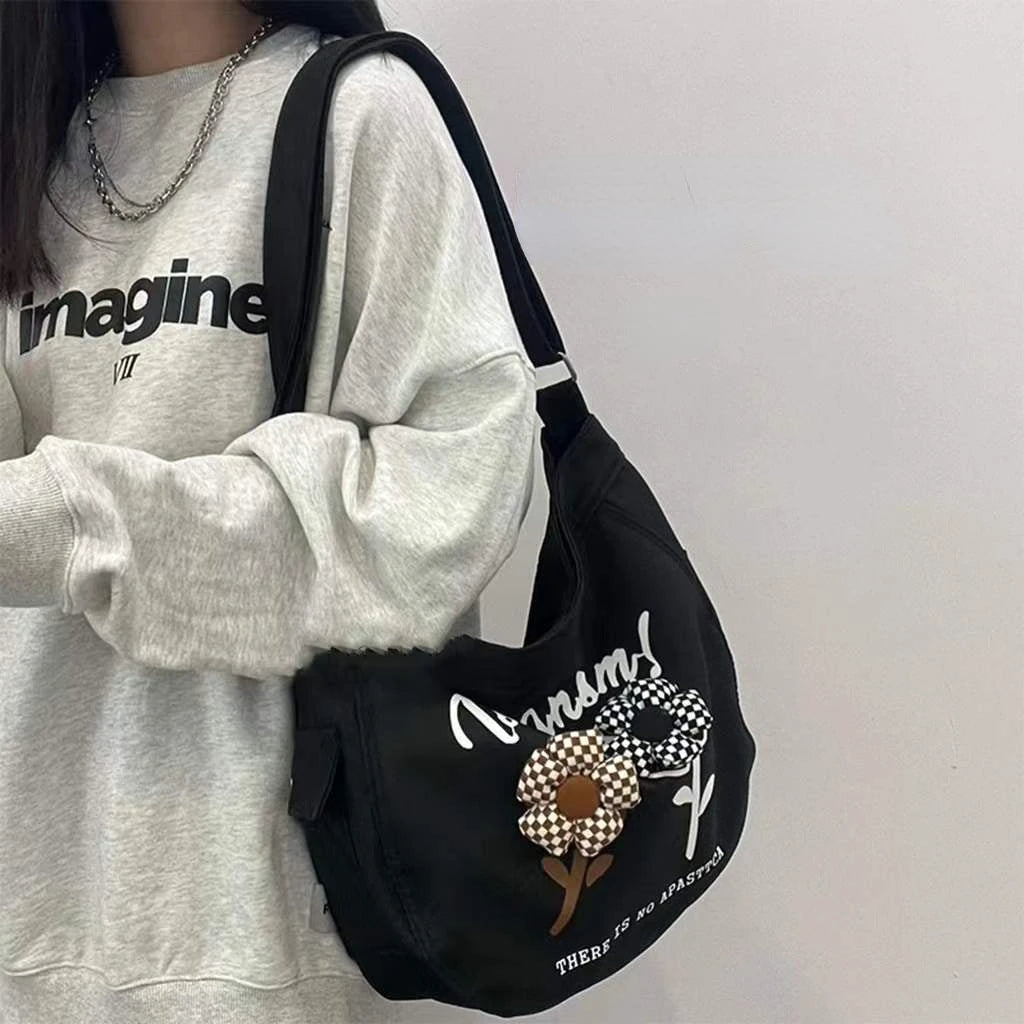 Canvas Messenger Bag Japanese Retro Versatile Students School Bags Women Handbag