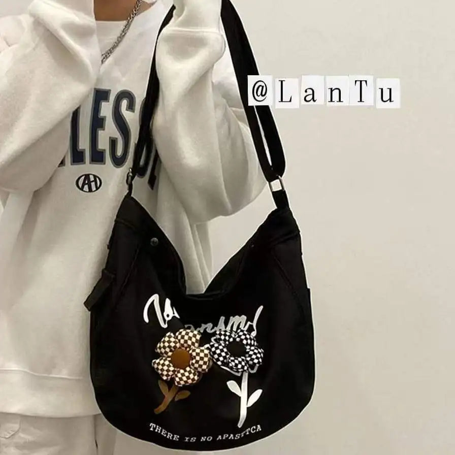 Canvas Messenger Bag Japanese Retro Versatile Students School Bags Women Handbag