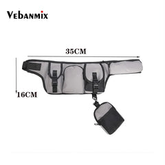 Canvas Waist Bag Belt Unisex Streetwear Functional Kanye Tactical Bag