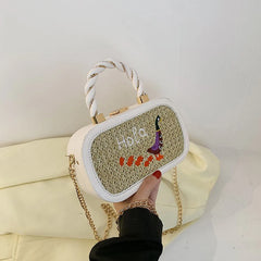 Cartoon Print Small Square Bag for Women