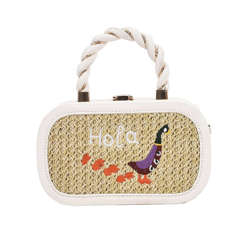 Cartoon Print Small Square Bag for Women