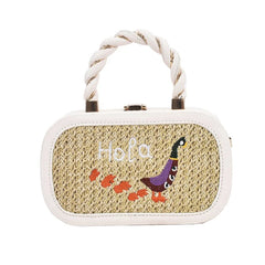 Cartoon Print Small Square Bag for Women