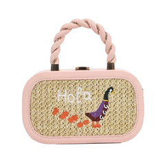 Cartoon Print Small Square Bag for Women
