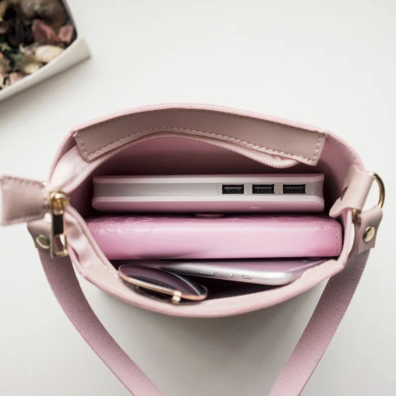 Casual Shoulder Bag Small Women PU Leather HandBags Solid Clutch