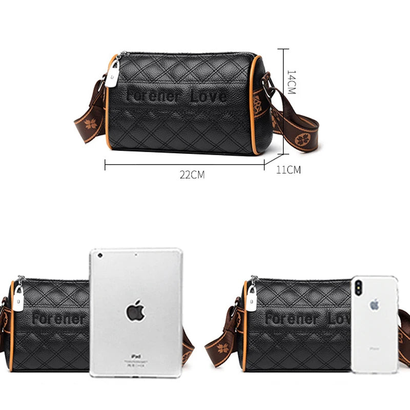 Vintage Plaid Quilted Handbag Women Tote Shoulder Bag
