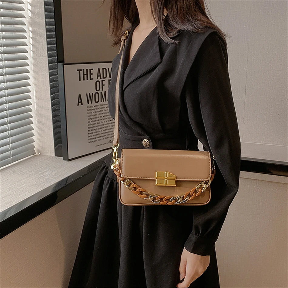 Chain Shoulder Crossbody Bag for Women Small Hand Bag