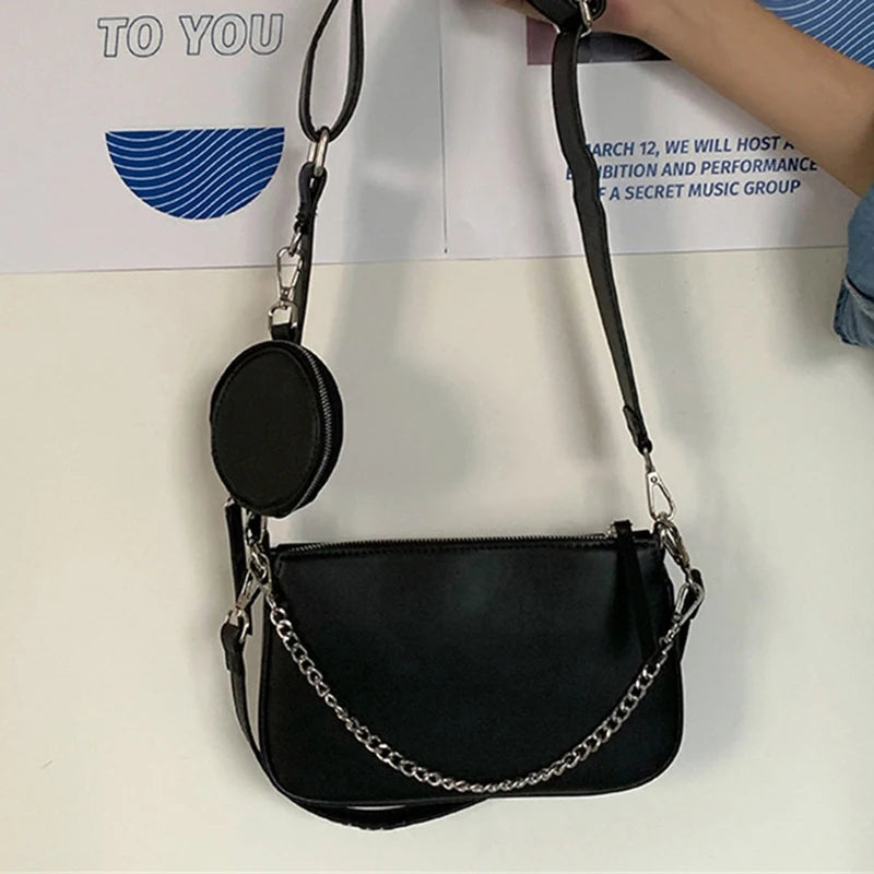 Hobo Shoulder Bag with Chain Crossbody Handbags