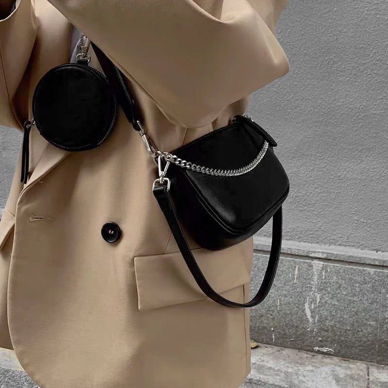 Hobo Shoulder Bag with Chain Crossbody Handbags