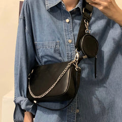Hobo Shoulder Bag with Chain Crossbody Handbags