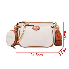Crossbody Shoulder Bag 3-Piece Set Wide Strap Women's Messenger Bags