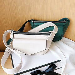 Leather Chest Bag Women Shoulder Bag Casual Waist Bags Travel Small Belt Purses