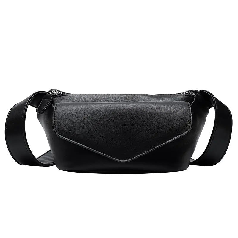 Leather Chest Bag Women Shoulder Bag Casual Waist Bags Travel Small Belt Purses