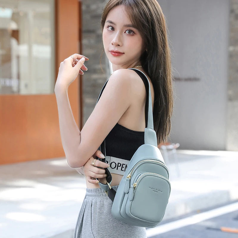 Women's Street Shoulder Bags Hip Hop Purses High Crossbody Packs