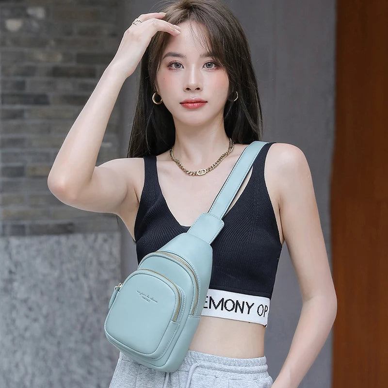 Women's Street Shoulder Bags Hip Hop Purses High Crossbody Packs
