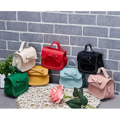 Girls Bowknot Shoulder Bag Crossbody Sling PU Leather Wallet Handbags