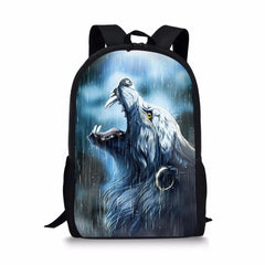 Wolf Prints Kids School Book Bag